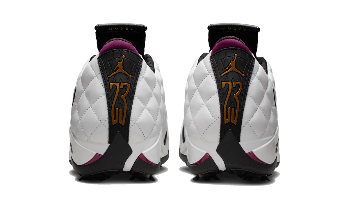 Overkicks - Air Jordan 14 Retro Golf NRG Bordeaux (IB1828-100) - detalle talón