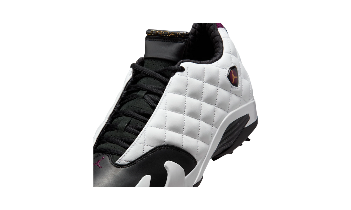 Overkicks - Air Jordan 14 Retro Golf NRG Bordeaux (IB1828-100) - detalle lateral interior