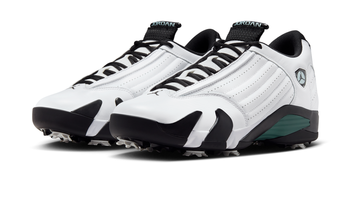 Overkicks - Air Jordan 14 Retro Golf Oxidized Green (HJ7710-100) - vista trasera