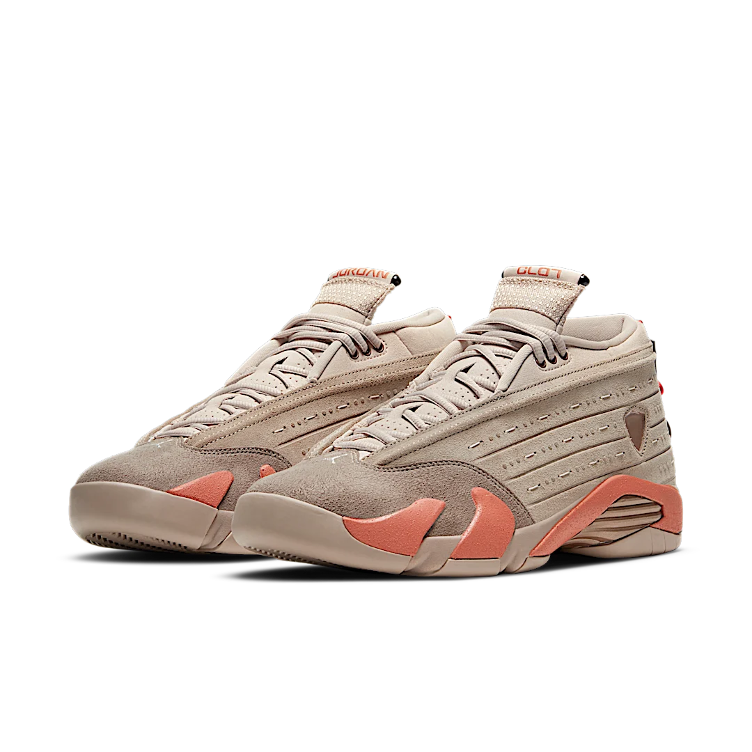 Overkicks - Air Jordan 14 Retro Low CLOT Terra Blush (DC9857-200) - vista trasera