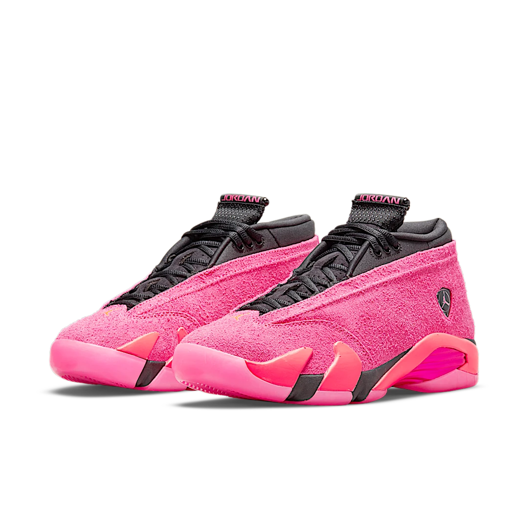 Overkicks - Air Jordan 14 Retro Low Shocking Pink (DH4121-600) - vista trasera