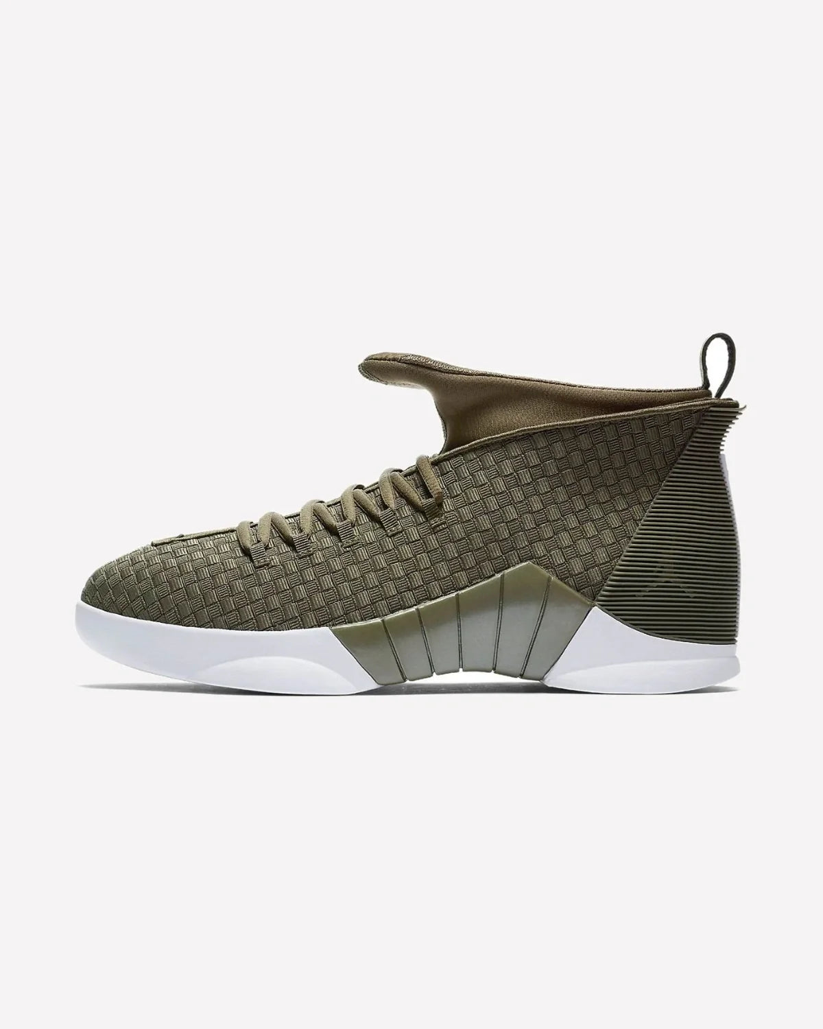 Overkicks - Air Jordan 15 Retro PSNY Woven Olive (AO2568-200) - vista lateral