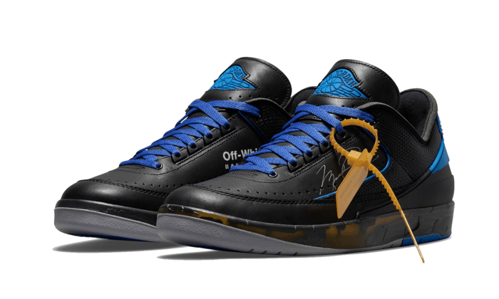 Overkicks - Air Jordan 2 Retro Low SP Off-White Black Blue (DJ4375-004) - vista trasera