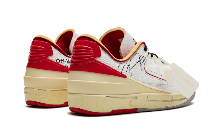 Overkicks - Air Jordan 2 Retro Low SP Off-White White Red (DJ4375-106) - par completo