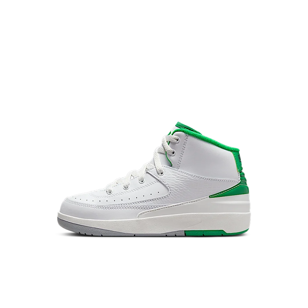 Overkicks - Air Jordan 2 Retro Lucky Green (PS) (DQ8564-103) - vista lateral