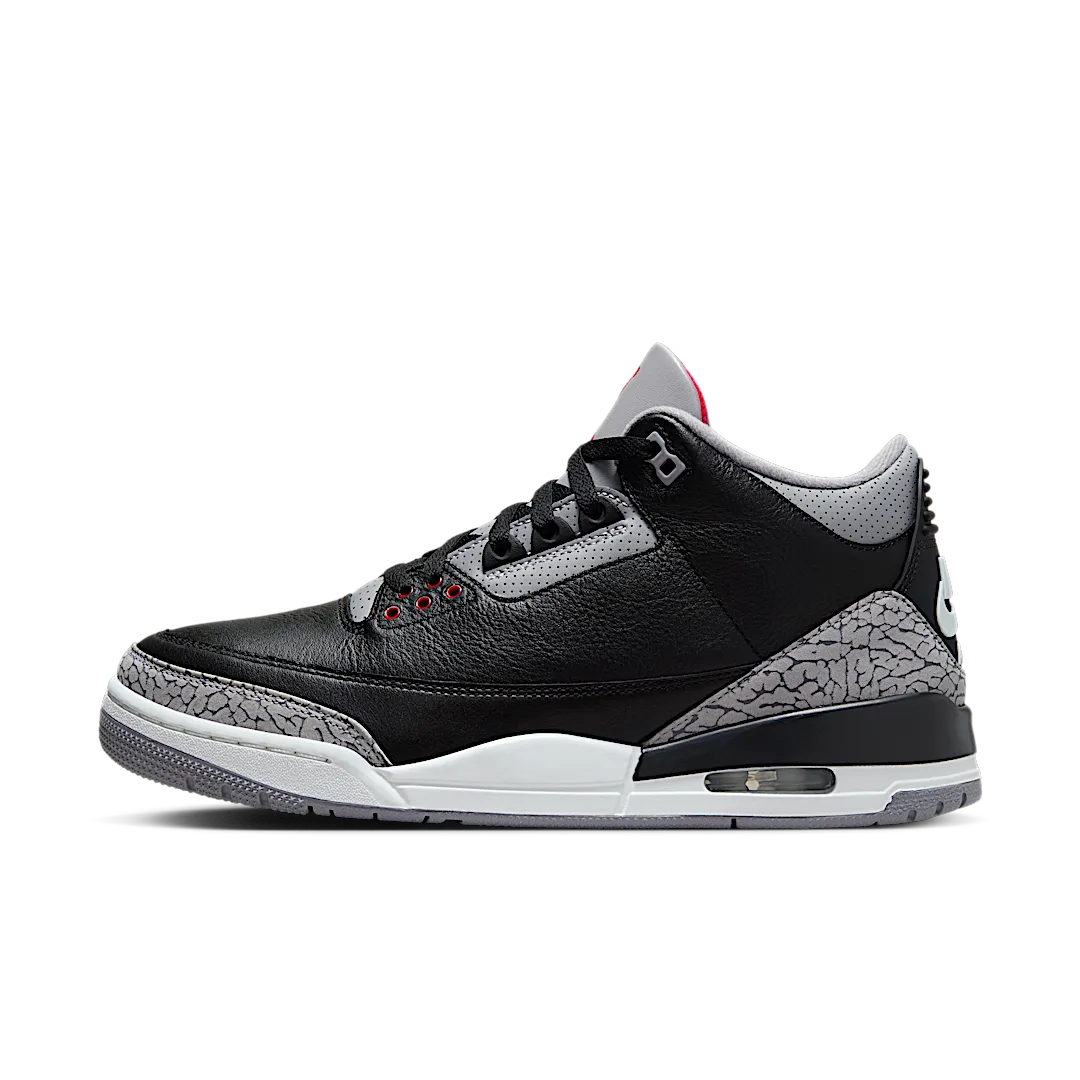 Overkicks - Air Jordan 3 Retro Black Cement (2024) (GS) (DM0967-010) - vista lateral