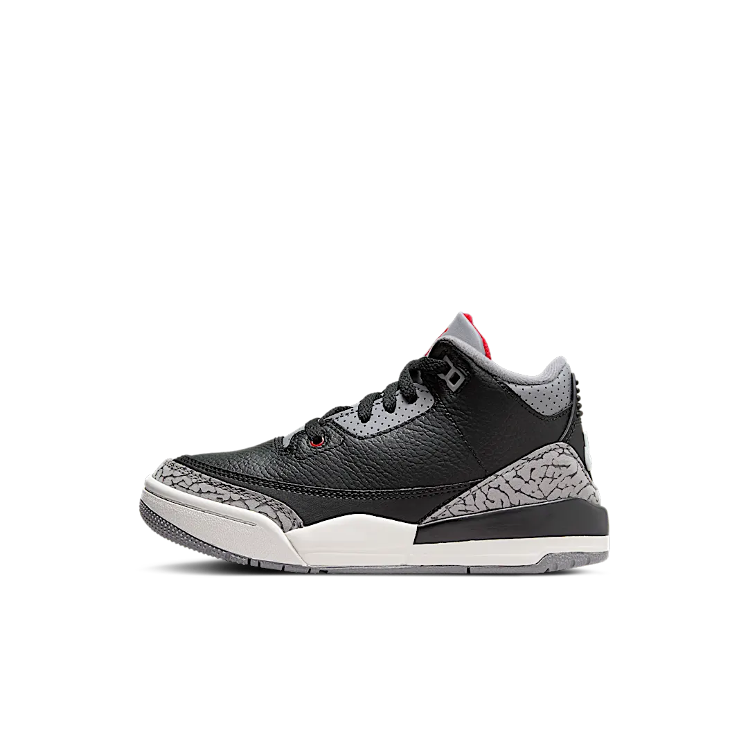 Overkicks - Air Jordan 3 Retro Black Cement (2024) (PS) (DM0966-010) - vista lateral