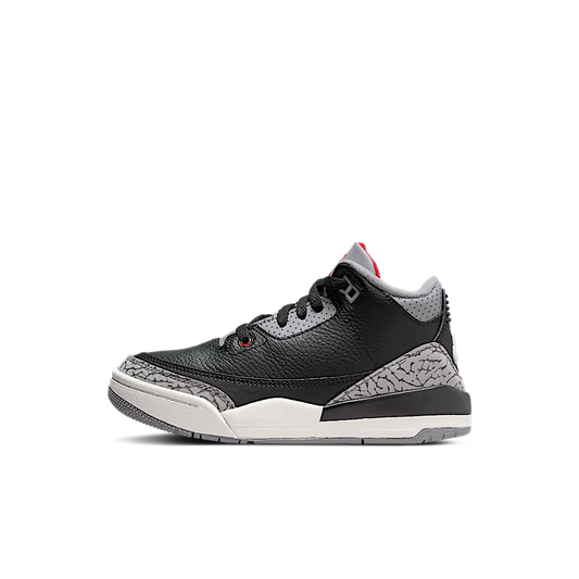 Overkicks - Air Jordan 3 Retro Black Cement (2024) (PS) (DM0966-010) - vista lateral
