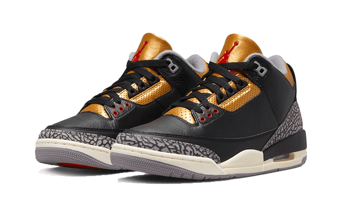 Overkicks - Air Jordan 3 Retro Black Cement Gold (CK9246-067) - vista trasera