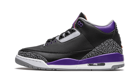 Overkicks - Air Jordan 3 Retro Black Court Purple (CT8532-050) - vista lateral