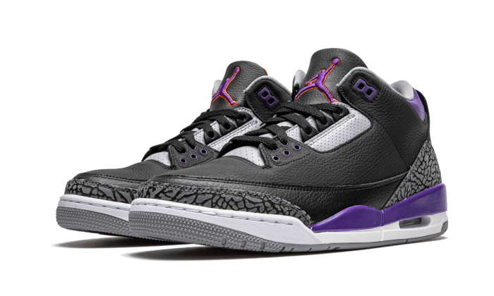 Overkicks - Air Jordan 3 Retro Black Court Purple (CT8532-050) - vista trasera