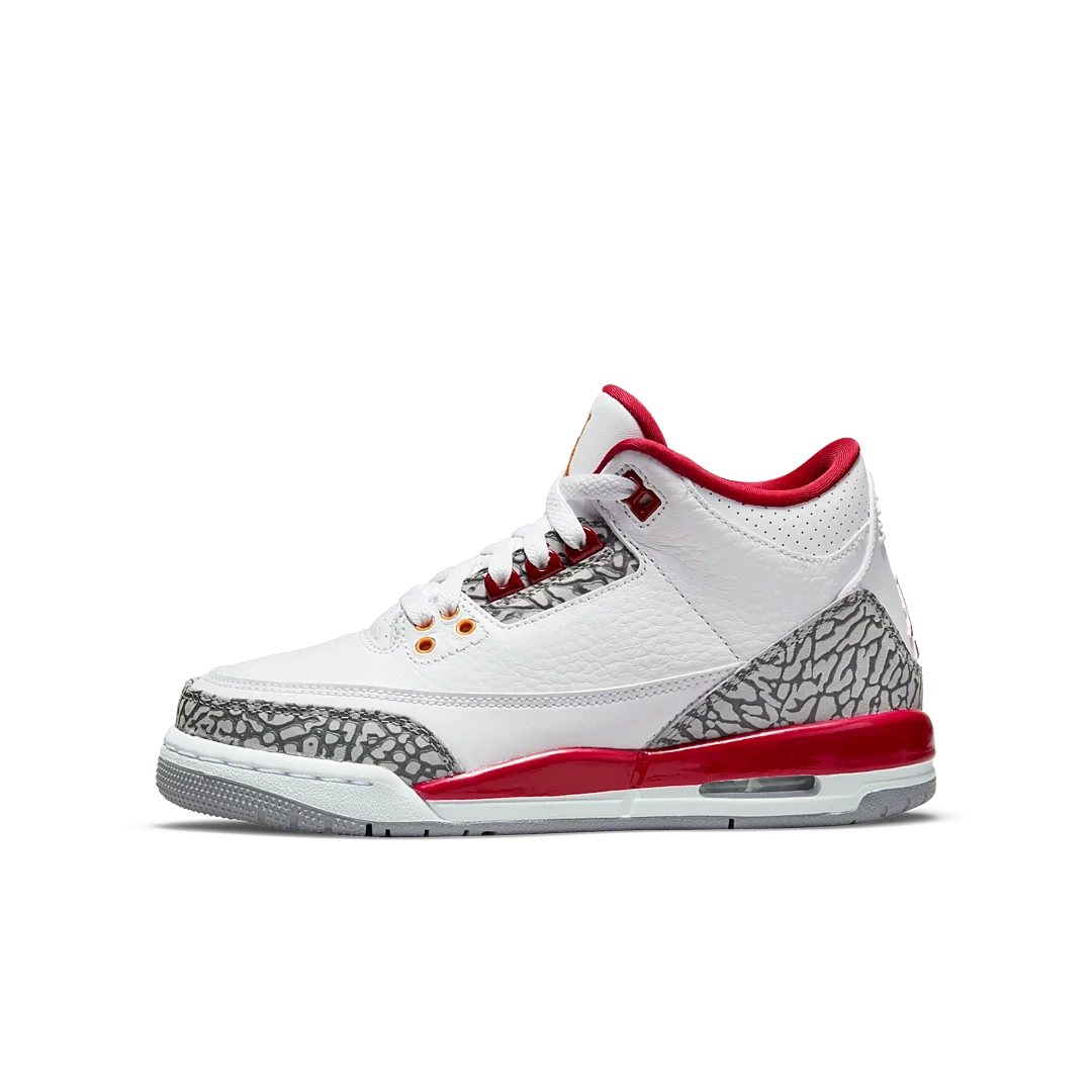 Overkicks - Air Jordan 3 Retro Cardinal (GS) (398614-126) - vista lateral