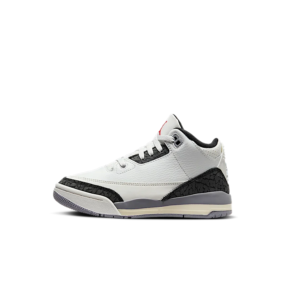 Overkicks - Air Jordan 3 Retro Cement Grey (PS) (DM0966-106) - vista lateral