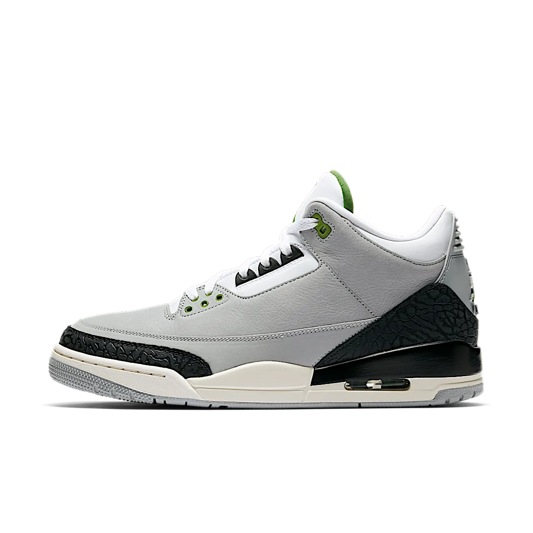 Overkicks - Air Jordan 3 Retro Chlorophyll (136064-006) - vista lateral