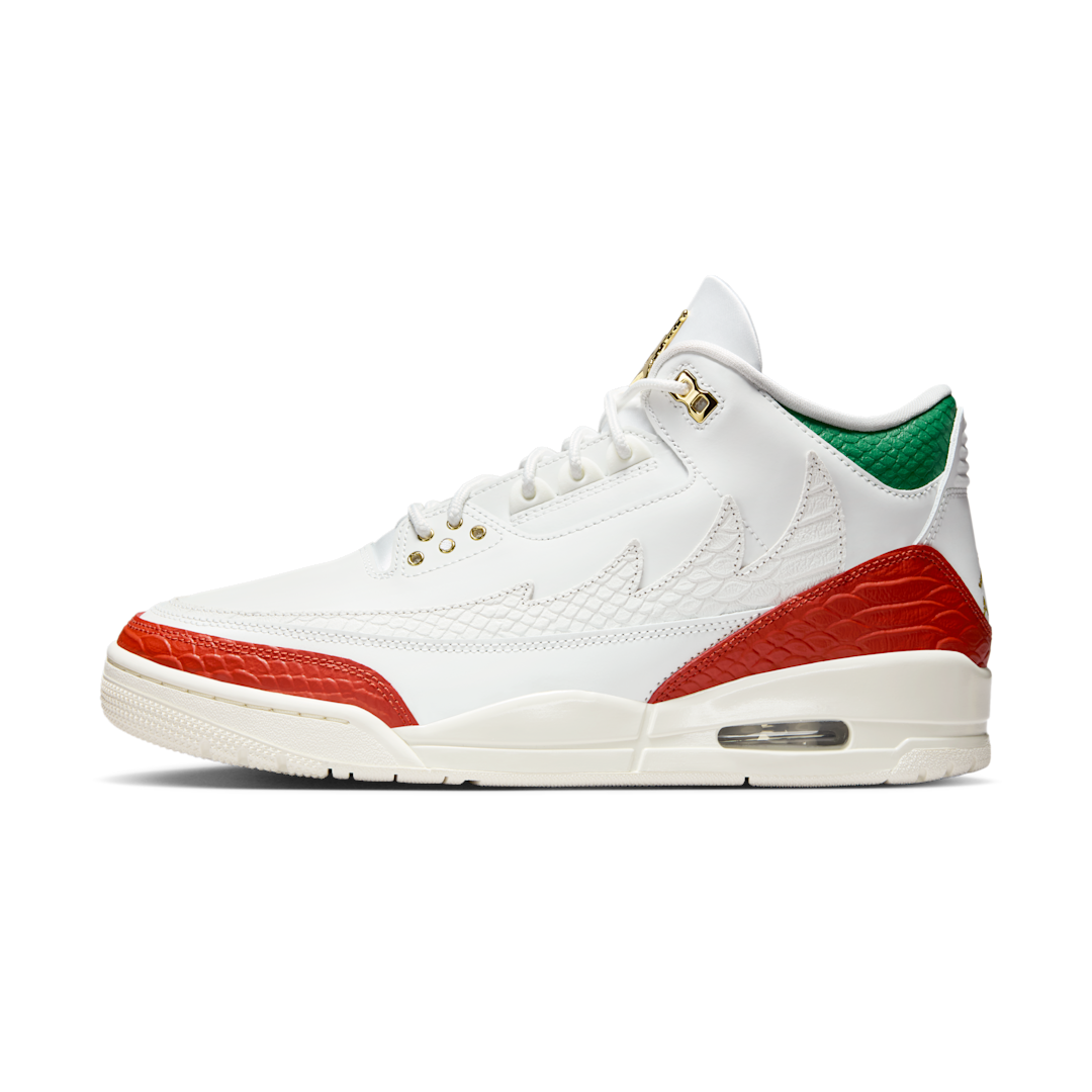 Overkicks - Air Jordan 3 Retro El Vuelo Summit White (IO1752-100) - vista lateral