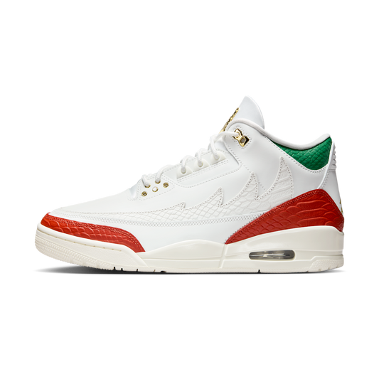Overkicks - Air Jordan 3 Retro El Vuelo Summit White (IO1752-100) - vista lateral