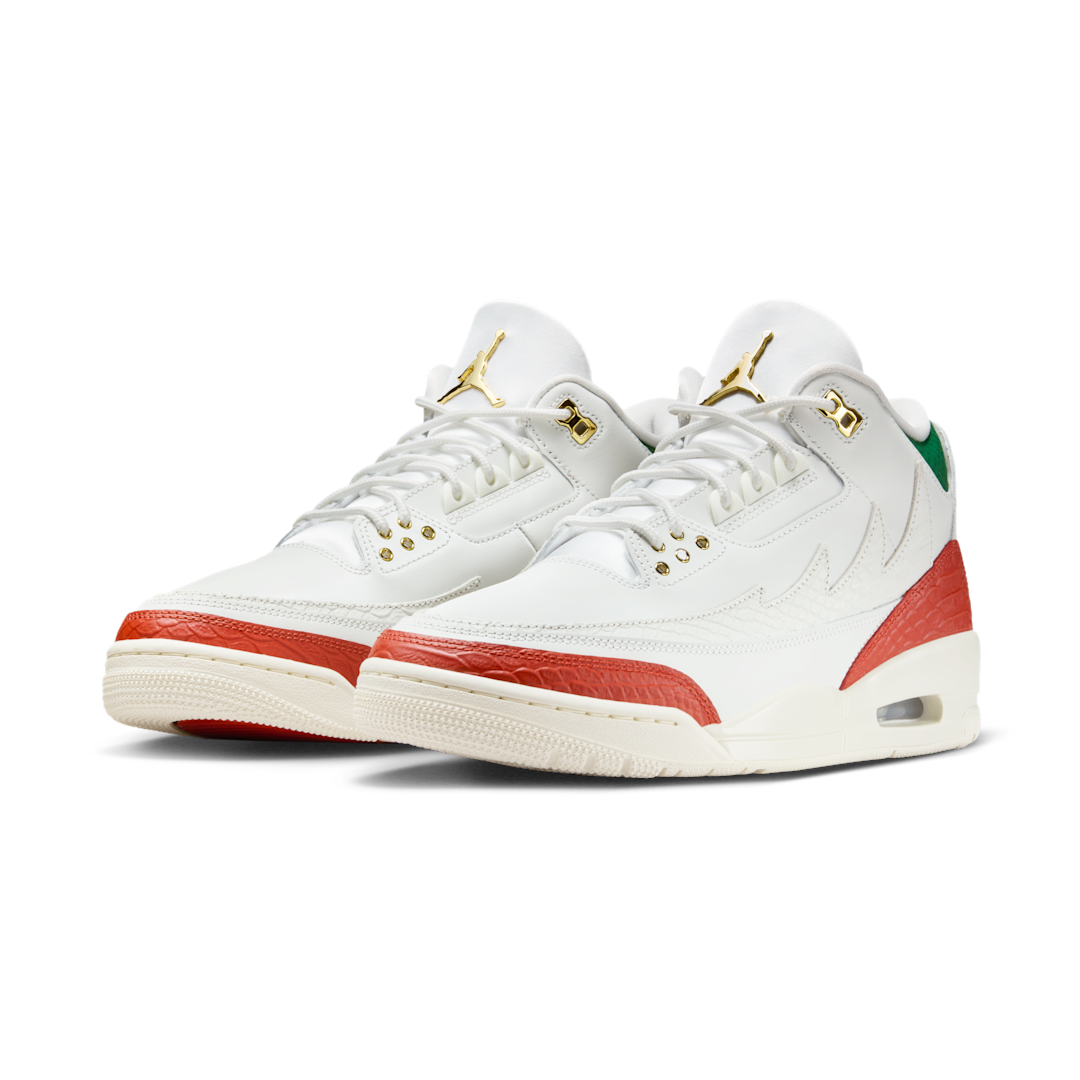 Overkicks - Air Jordan 3 Retro El Vuelo Summit White (IO1752-100) - vista trasera