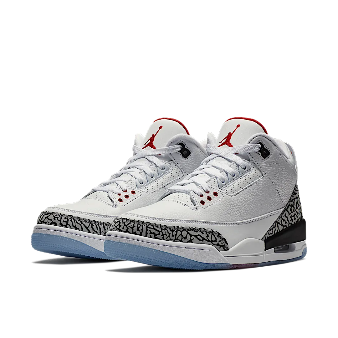 Overkicks - Air Jordan 3 Retro Free Throw Line White Cement (923096-101) - vista trasera
