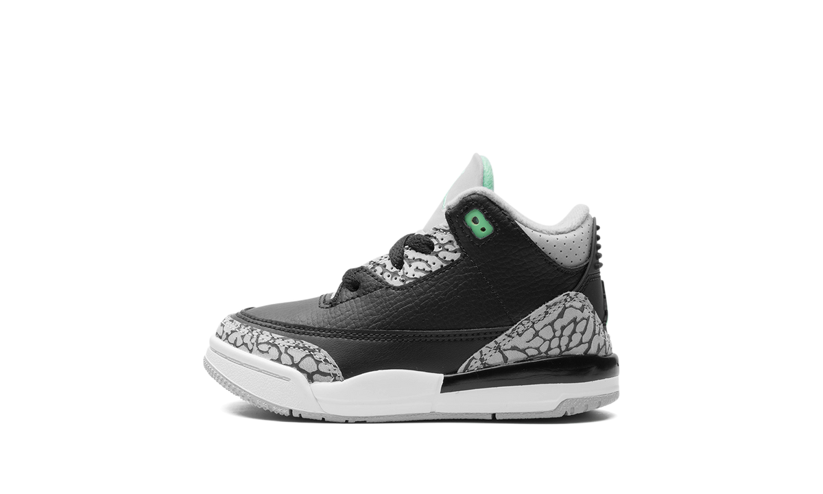 Overkicks - Air Jordan 3 Retro Green Glow (TD) (DM0968-031) - vista lateral