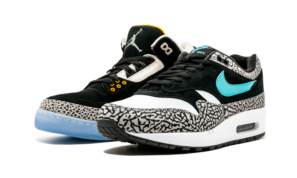 Overkicks - Air Jordan 3 Retro & Nike Air Max 1 atmos Pack (923098-900) - vista lateral