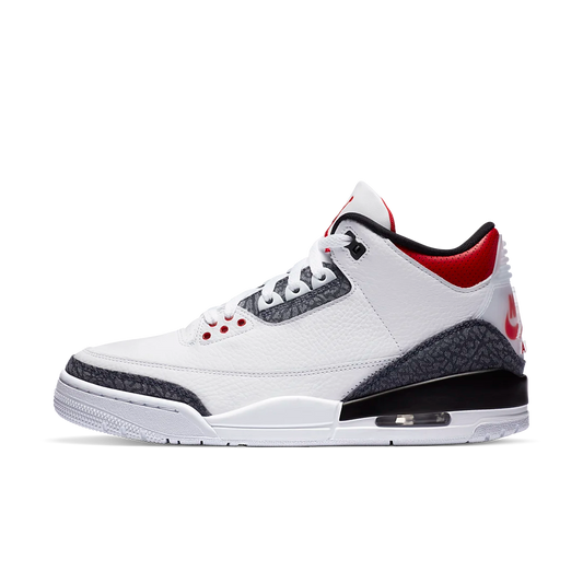 Overkicks - Air Jordan 3 Retro SE Fire Red Denim (2020) (CZ6431-100) - vista lateral