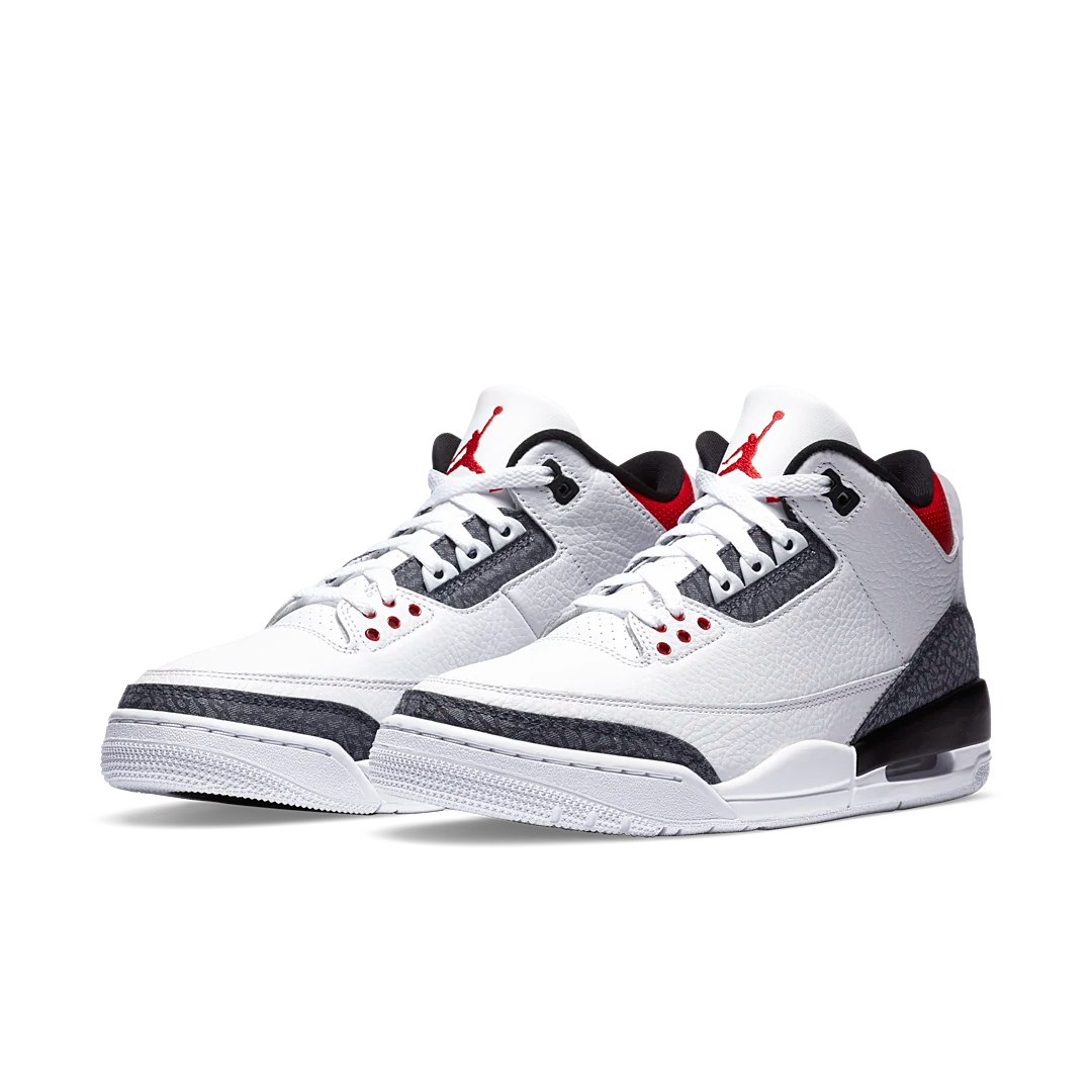 Overkicks - Air Jordan 3 Retro SE Fire Red Denim (2020) (CZ6431-100) - vista trasera