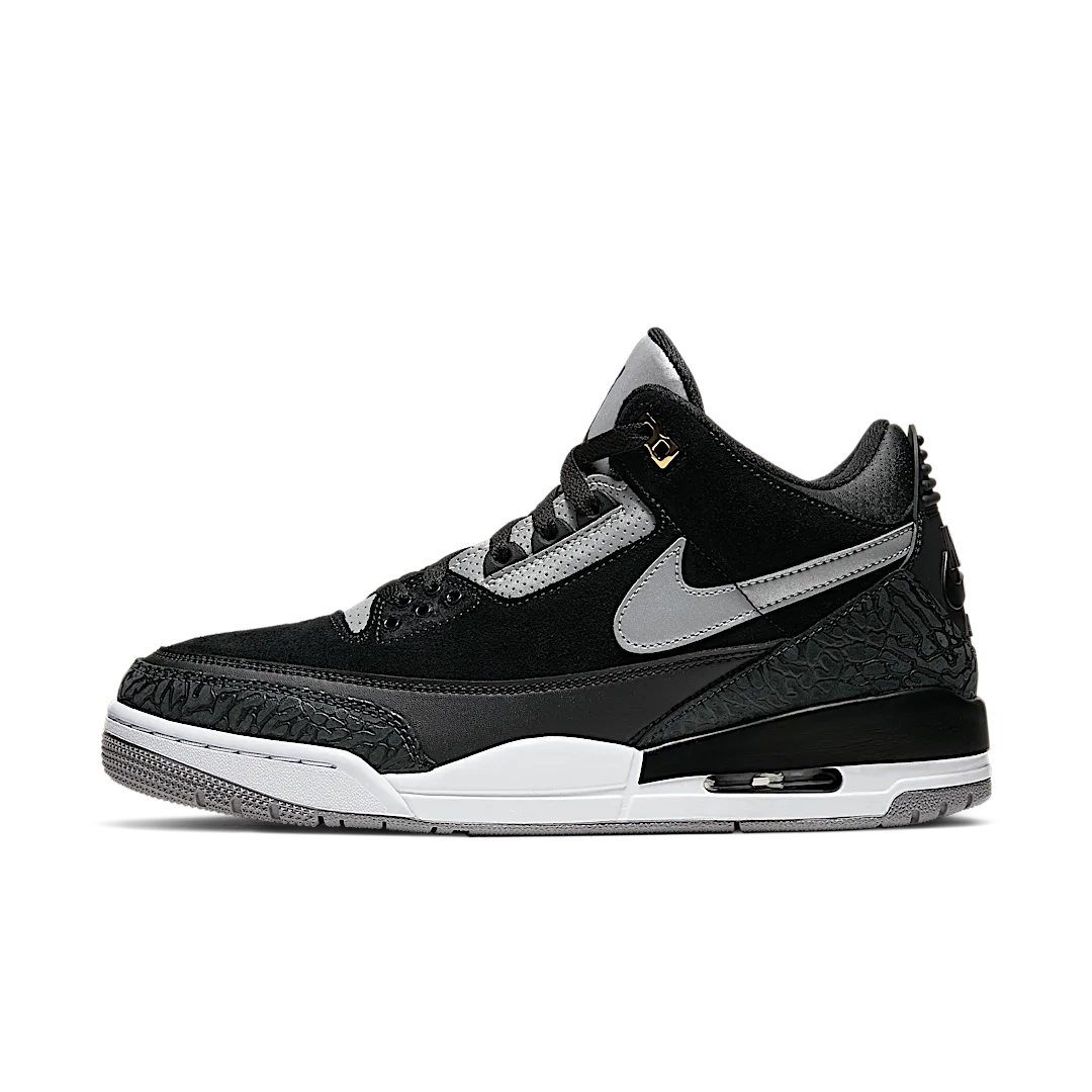 Overkicks - Air Jordan 3 Retro Tinker Black Cement Gold (CK4348-007) - vista lateral