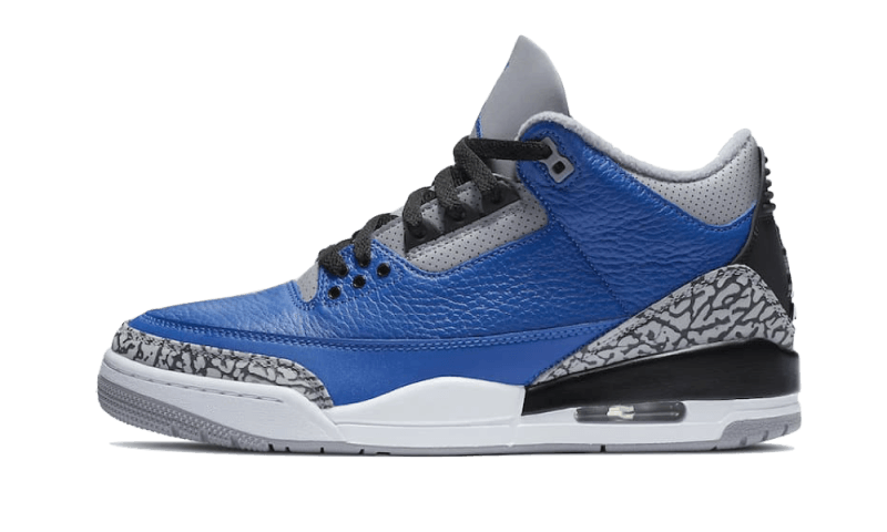 Overkicks - Air Jordan 3 Retro Varsity Royal Cement (CT8532-400) - vista lateral