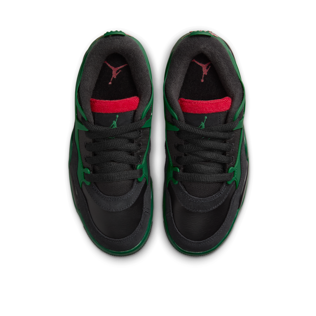 Overkicks - Air Jordan 4 RM Black Gorge Green Varsity Red (GS) (FQ7938-003) - imagen 3