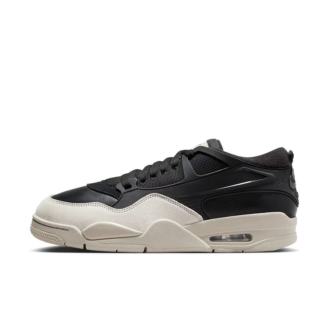 Overkicks - Air Jordan 4 RM Black Light Bone (FQ7939-001) - vista lateral
