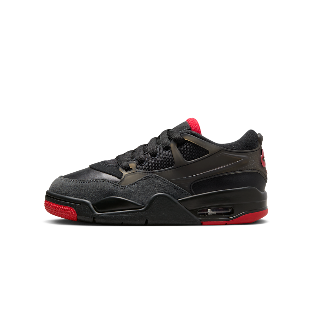 Overkicks - Air Jordan 4 RM Bred (GS) (FQ7938-060) - vista lateral