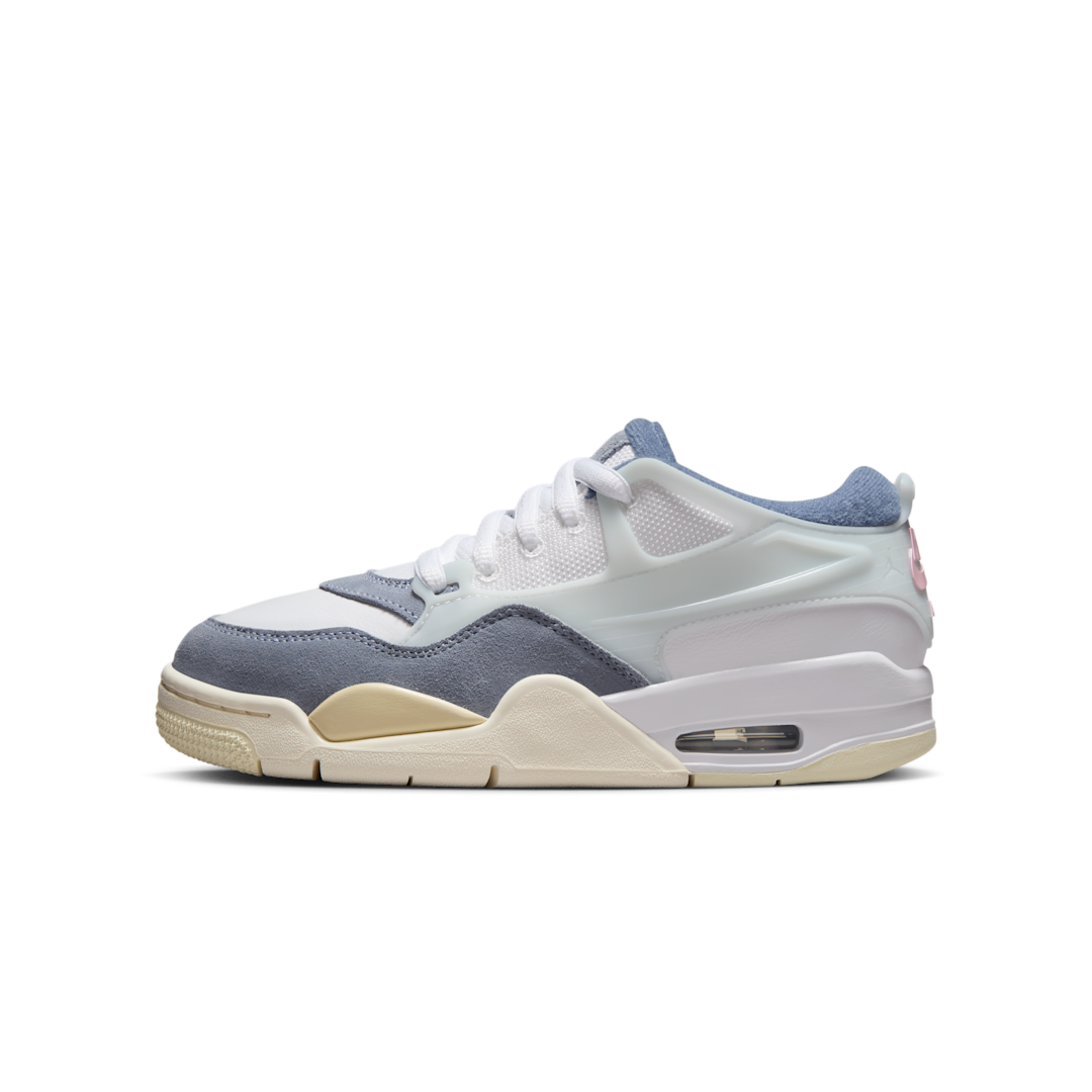 Overkicks - Air Jordan 4 RM Diffused Blue Ashen Slate (GS) (FQ7938-101) - vista lateral