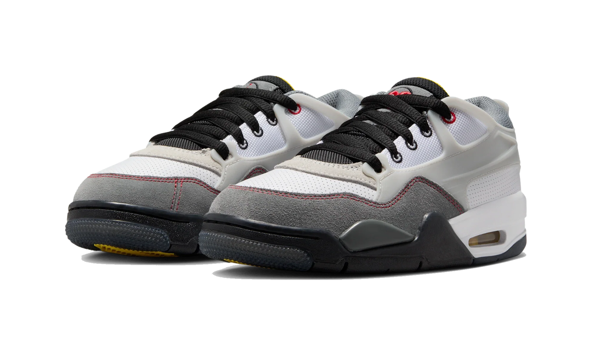Overkicks - Air Jordan 4 RM Premium White Black Smoke Grey Fire Red (GS) (IB8051-100) - imagen 2