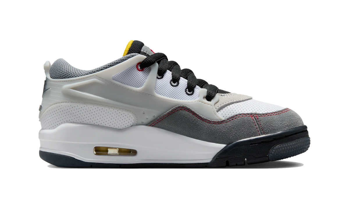 Overkicks - Air Jordan 4 RM Premium White Black Smoke Grey Fire Red (GS) (IB8051-100) - imagen 4