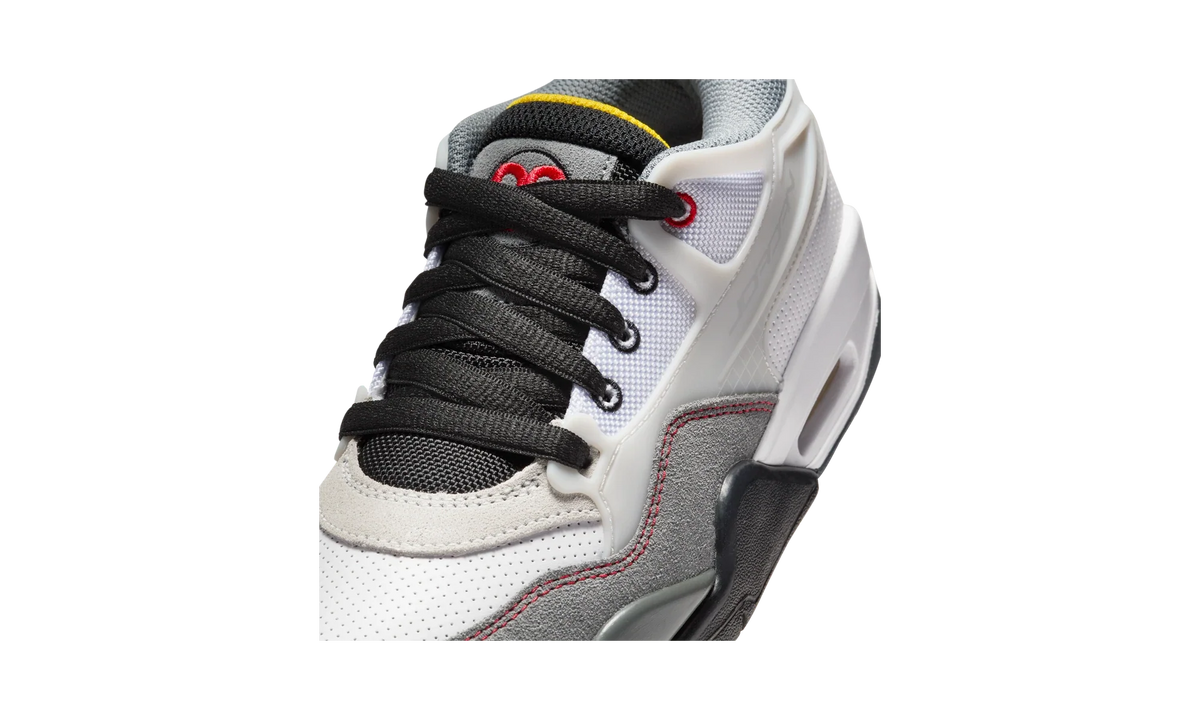 Overkicks - Air Jordan 4 RM Premium White Black Smoke Grey Fire Red (GS) (IB8051-100) - imagen 7