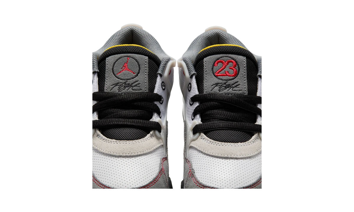 Overkicks - Air Jordan 4 RM Premium White Black Smoke Grey Fire Red (GS) (IB8051-100) - imagen 9