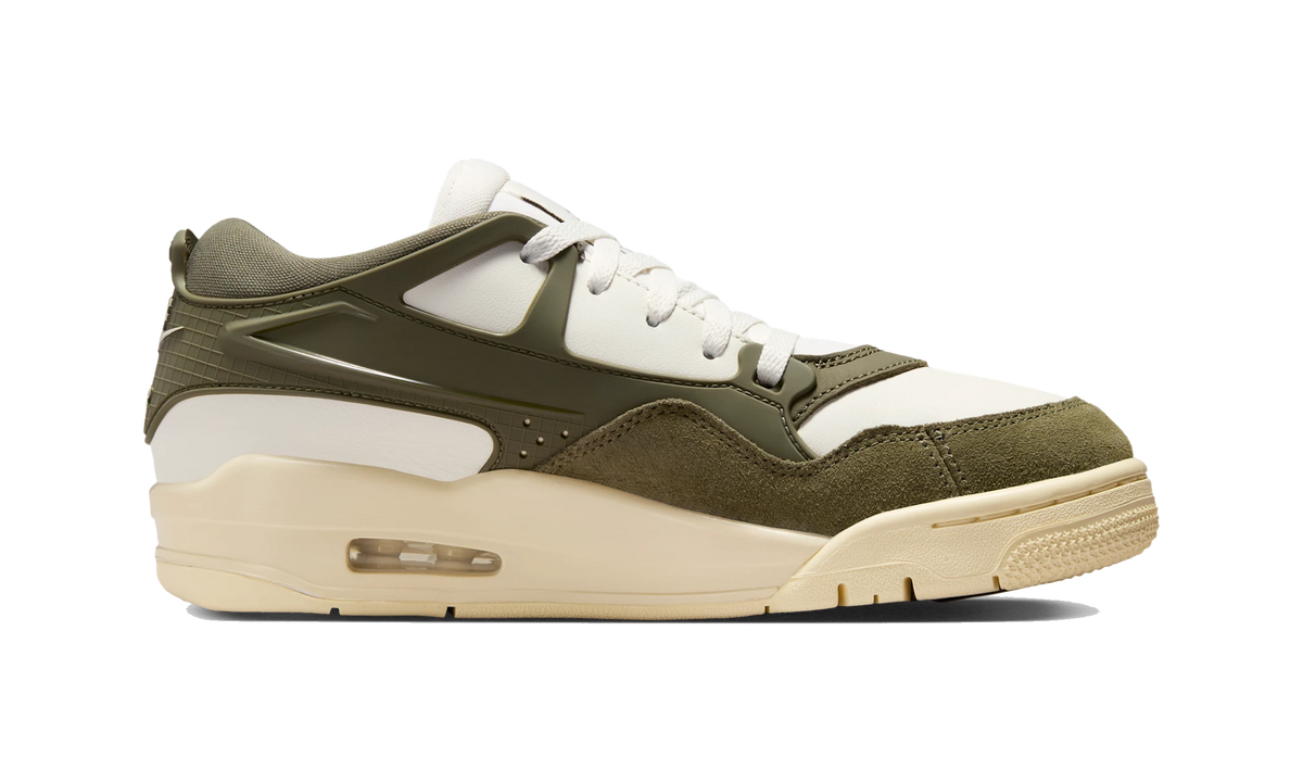 Overkicks - Air Jordan 4 RM Sail Medium Olive (FQ7940-121) - detalle suela