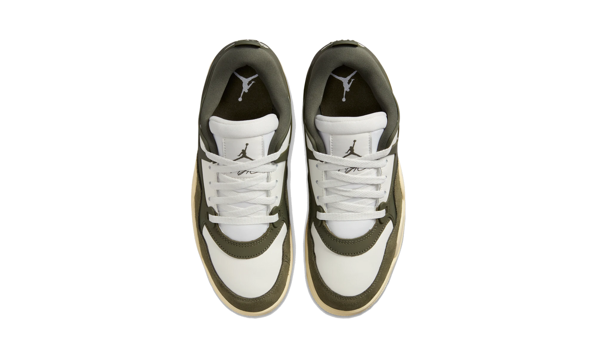 Overkicks - Air Jordan 4 RM Sail Medium Olive (FQ7940-121) - vista superior