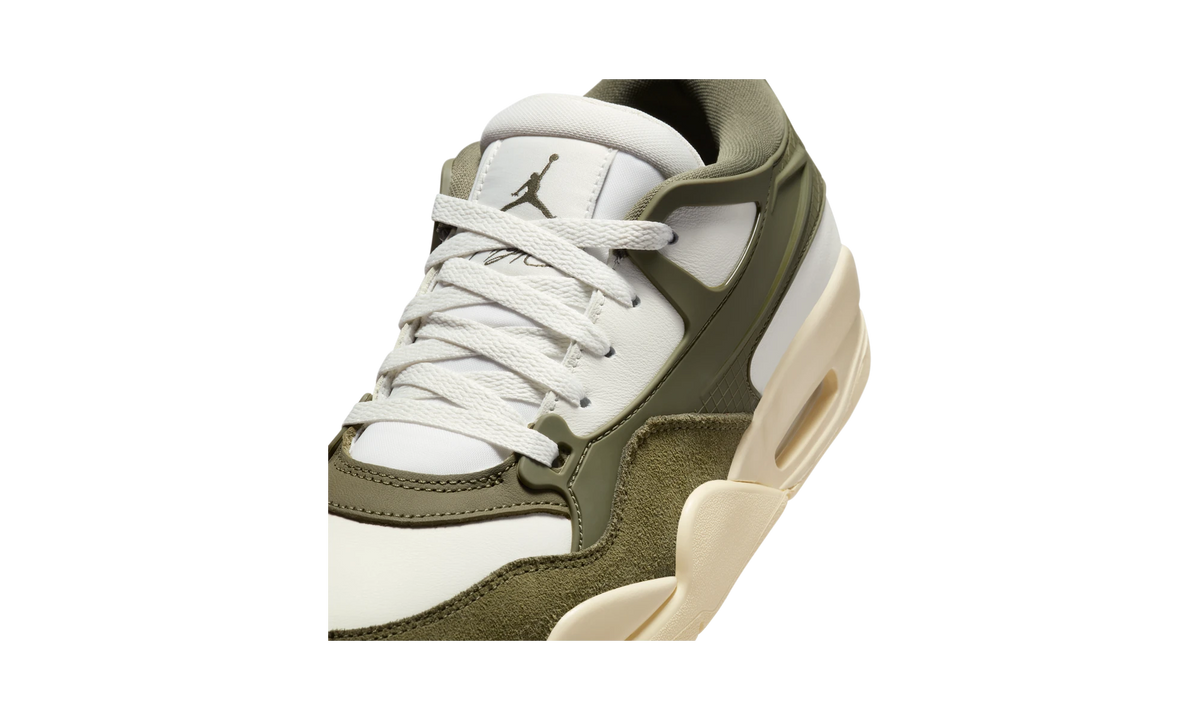 Overkicks - Air Jordan 4 RM Sail Medium Olive (FQ7940-121) - detalle lateral interior