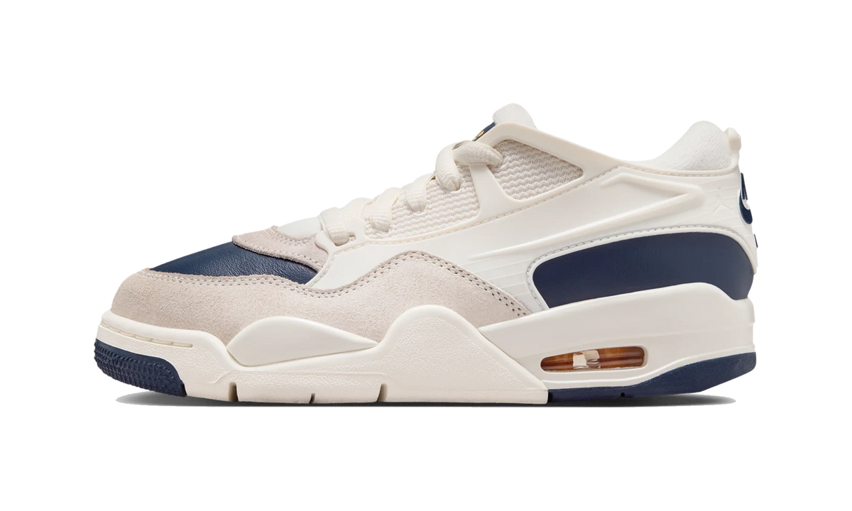 Overkicks - Air Jordan 4 RM Sail Midnight Navy (GS) (FQ7938-107) - vista lateral