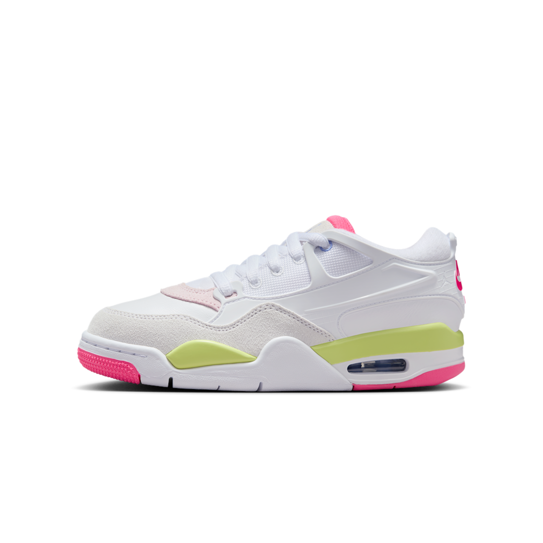 Overkicks - Air Jordan 4 RM White Hyper Pink (GS) (IH0169-100) - vista lateral