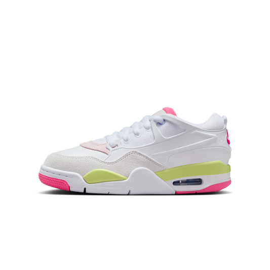 Overkicks - Air Jordan 4 RM White Hyper Pink (GS) (IH0169-100) - vista lateral