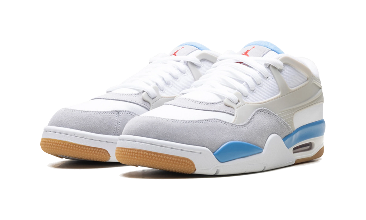 Overkicks - Air Jordan 4 RM White Legend Blue (FQ7939-104) - vista trasera