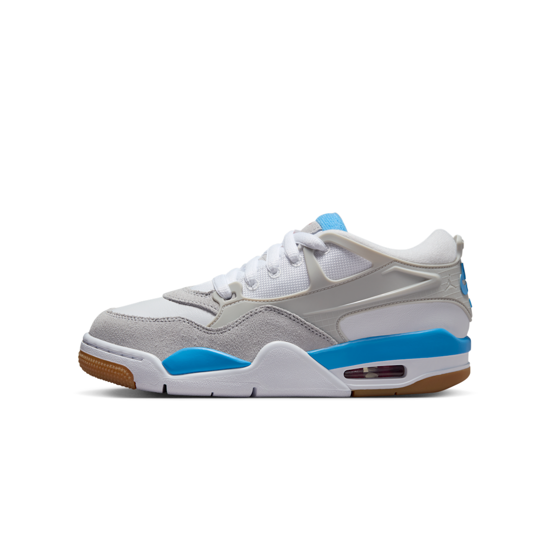 Overkicks - Air Jordan 4 RM White Legend Blue (GS) (FQ7938-104) - vista lateral
