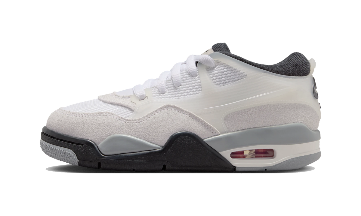 Overkicks - Air Jordan 4 RM White Light Smoke Grey Black (FQ7938-108) - vista lateral