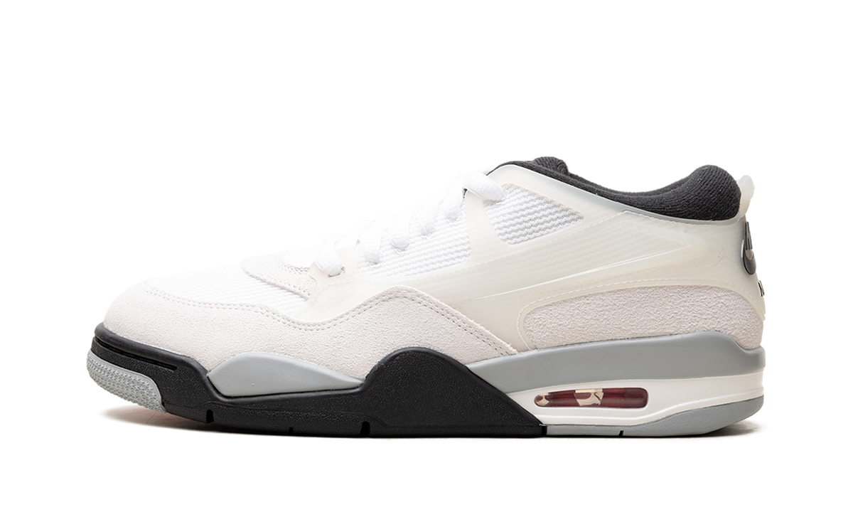 Overkicks - Air Jordan 4 RM White Light Smoke Grey Black (FQ7939-108) - vista lateral