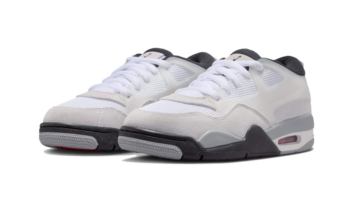 Overkicks - Air Jordan 4 RM White Light Smoke Grey Black (FQ7938-108) - vista trasera
