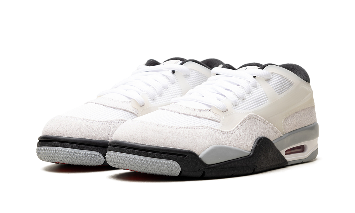 Overkicks - Air Jordan 4 RM White Light Smoke Grey Black (FQ7939-108) - vista trasera