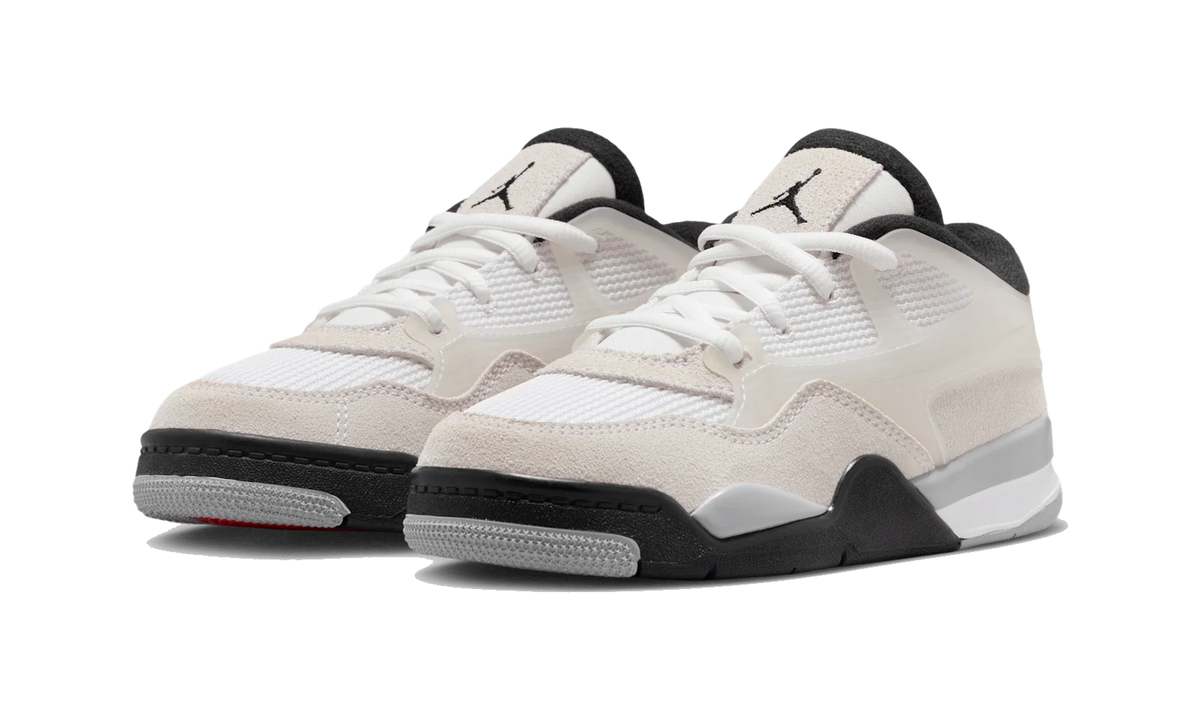 Overkicks - Air Jordan 4 RM White Light Smoke Grey Black (PS) (FQ7936-108) - imagen 2