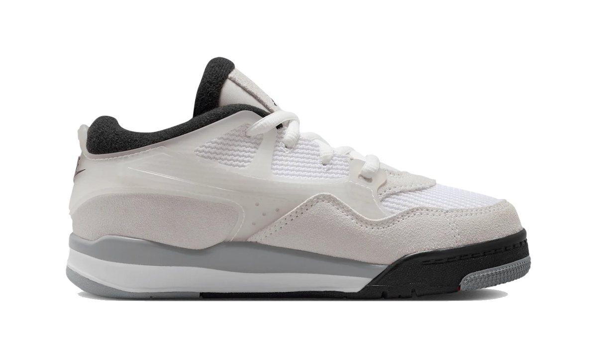 Overkicks - Air Jordan 4 RM White Light Smoke Grey Black (PS) (FQ7936-108) - imagen 4